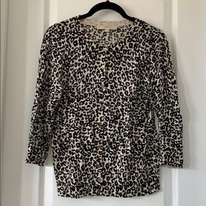 🎉HOST PICK🎉 EUC LOFT Leopard Print Cardigan
